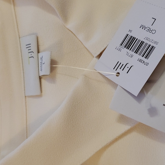 J.Jill long layered button-up shirt/tunic - ivory - Picture 5 of 7